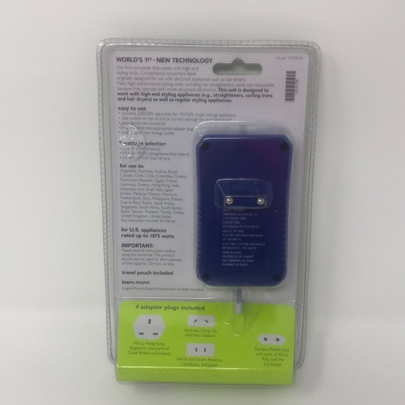 CONAIR 1875 Watt Converter-it Worldwide Adapter - Picture 3 of 3